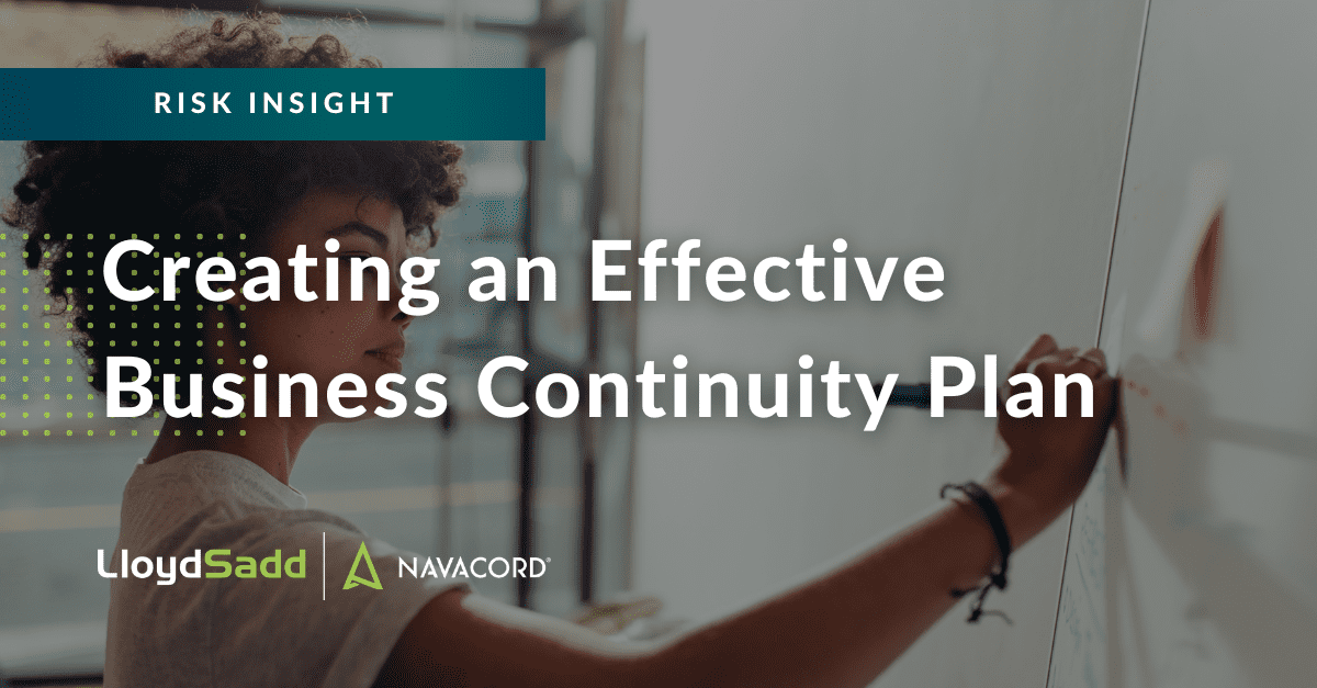 Creating an Effective Business Continuity Plan | Lloyd Sadd